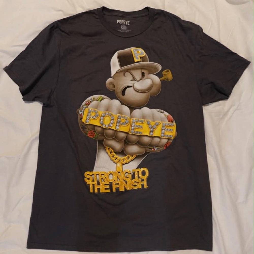 Popeye Graphic T-Shirt in Black